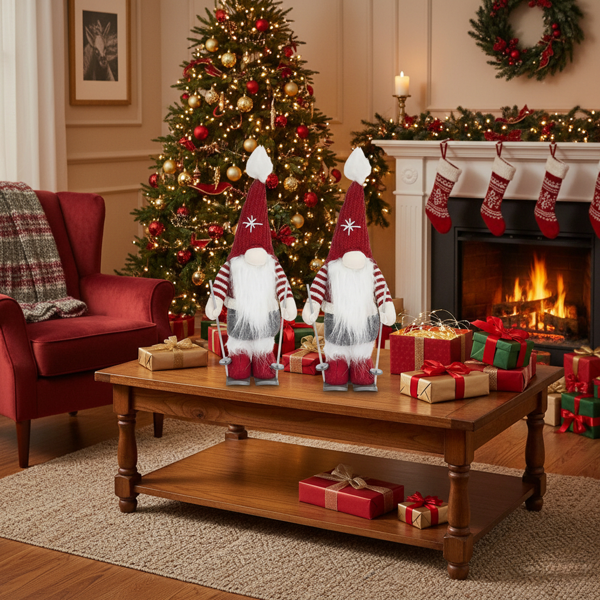 2件套圣诞侏儒节日装饰可爱的桌面装饰品，用于派对礼品和家居展示FBA发货-10