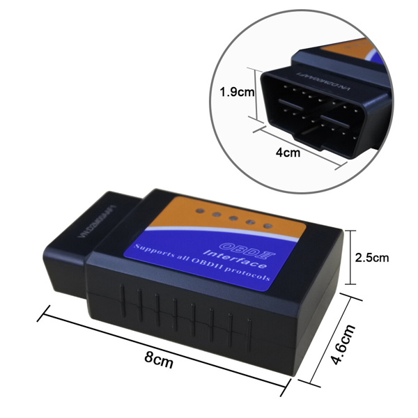 蓝牙OBDII OBD2汽车诊断扫描仪自动故障代码阅读器工具检测器(TK/TMEU下自提)-5