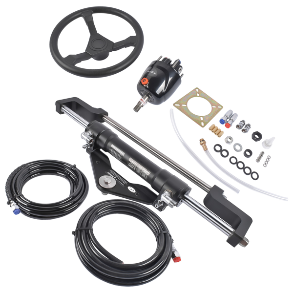A3 液压方向舵机套件 Hydraulic Outboard Boat Steering Kit + 13.5" Steering Wheel, Hydraulic Helm Pump-3
