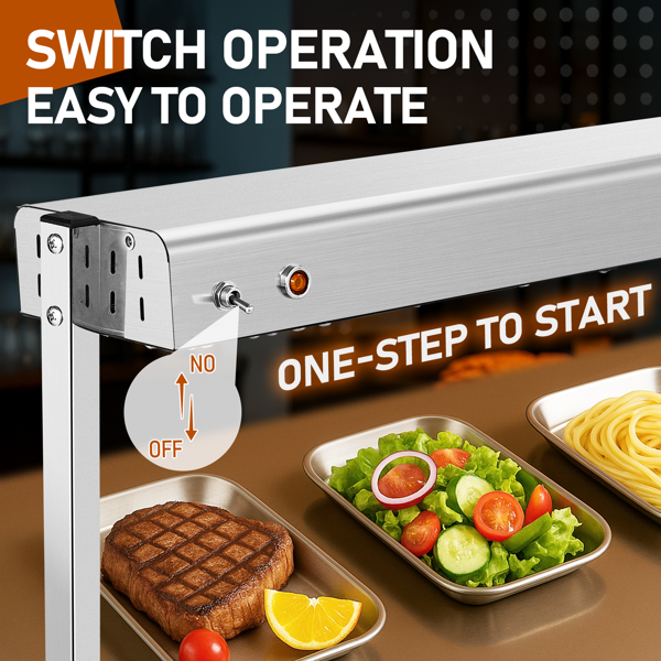 美规 HT-36H 110V 1000W 食物保温台 银色 不锈钢 吊式+立式两用 电动 带链条和支撑支架-8