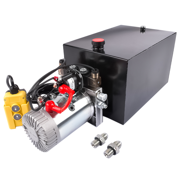 A3 液压泵 20 Quart Double Acting Hydraulic Pump 12V DC Dump Trailer Hydraulic Power Unit-1