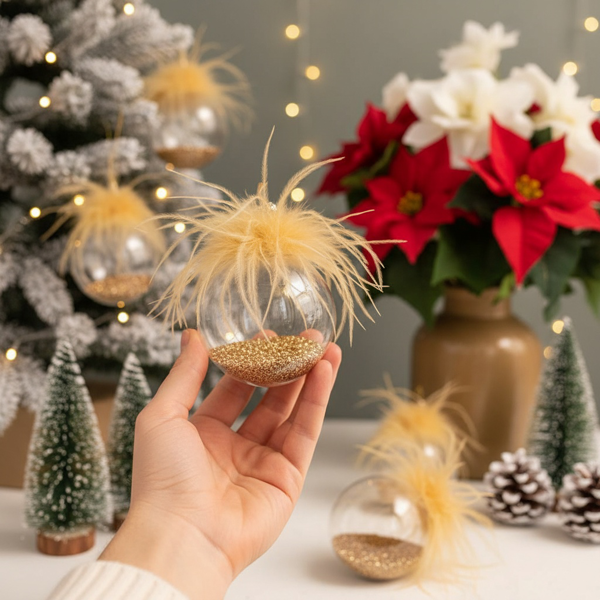 4件套4.7英寸玻璃圣诞球装饰品节日挂树装饰品，用于派对树装饰节日装饰FBA发货-5