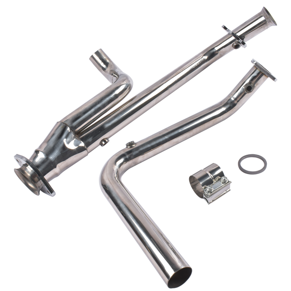 排气套件 Stainless Exhaust Y-Pipe Fit for Chevy GMC 2WD 4WD Avalanche Sierra Yukon Silverado Suburban Tahoe Trailblazer 1999-2006 GM641242-2
