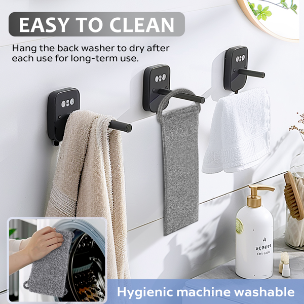 优质竹纤维去角质身体磨砂巾--深层清洁、温和去角质，让肌肤光滑细腻-灰色-5