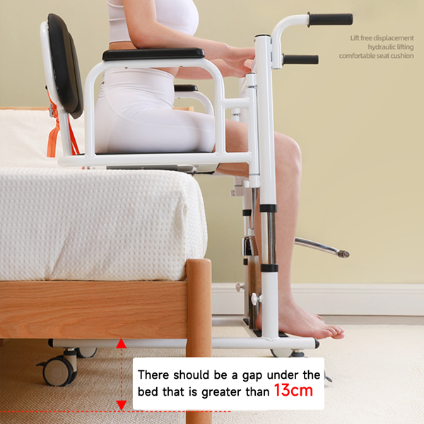 带180°分体式座椅和便盆的患者升降转移椅、浴室轮椅-9