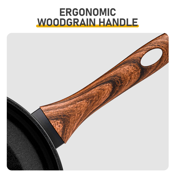 17件 五锅两盖 组装手柄 烹饪锅具 黑色 铝锅套装-5