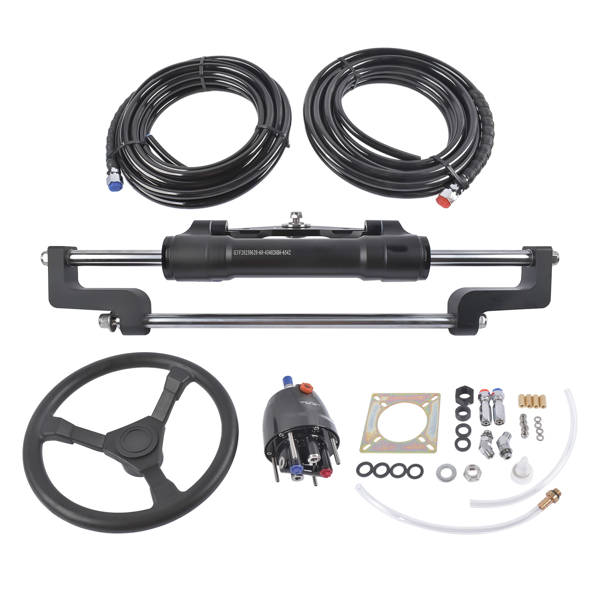 A3 液压方向舵机套件 HO5124 468(KGF) Complete Marine Hydraulic Steering System w/ 2 x 24ft Hoses-4