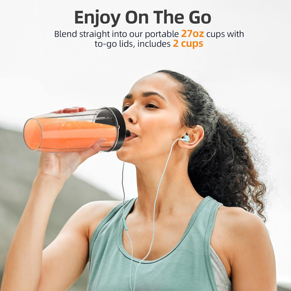 冰沙搅拌机，适用于制作冰沙、奶昔和营养萃取的个人搅拌机，配备不含 BPA 的便携式外带瓶（亚马逊禁售）-5