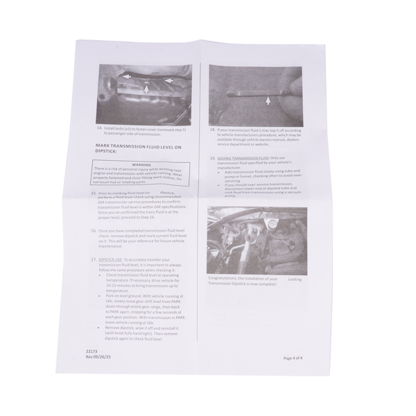 变速箱锁定尺 Transmission Locking Dipstick Fit for 2015-2024 GM Colorado / Canyon Trucks SUVs w/ 8L90E 8L45E 8-speed Transmissions-7