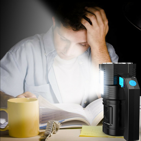 USB可充电手持式LED手电筒户外聚光灯探照灯工作灯(物流仅支持发USPS，TK/TEMU仅自提)-7