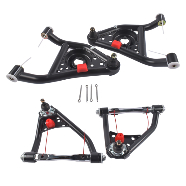 控制臂 Front Tubular Upper Lower Control Arms Set A Body Fits for Chevy Nova Camaro Buick Apollo Pontiac Firebird Ventura 1967-1974-1
