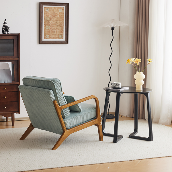 1pcs款 矮扶手椅 65*80*78cm 条绒 蓝绿色 室内休闲椅-20