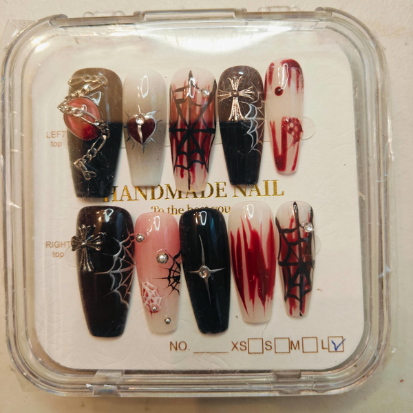 10片装高端法式纯正性感手工假指甲（Tiktok/Temu仅支持自提）-1