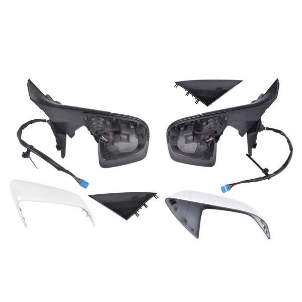 后视镜 2Pcs White Power Door Mirrors with Memory Heated Fits for Tesla Y 2020-2023 1594112-00-C 1594111-00-C-2