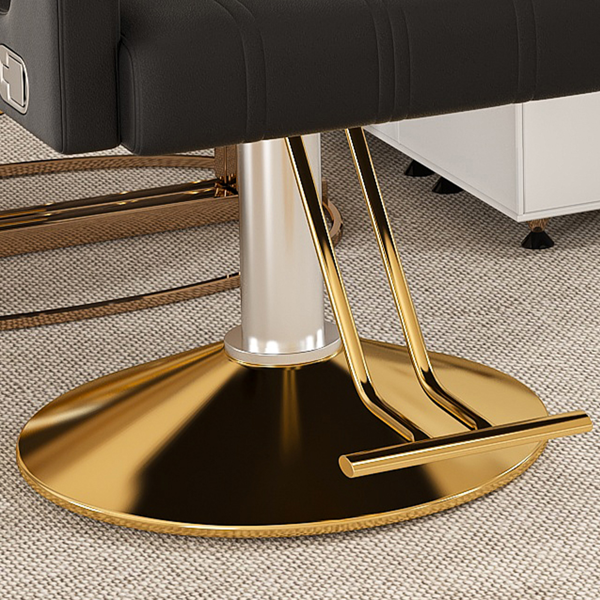 专业液压理发椅 - 360°旋转，高度可调，不锈钢扶手和可调节靠背，适用于沙龙和理发店-7