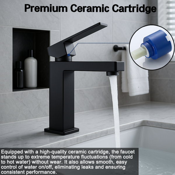 单柄浴室水龙头卫生间水龙头不锈钢单孔-T20，哑光黑色【周末不发货，TK/TEMU订单仅支持自提】-11