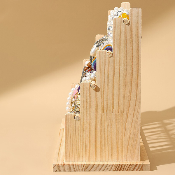实木首饰收纳挂架手链手串展示架 六层 （tk/temu下自提）-5