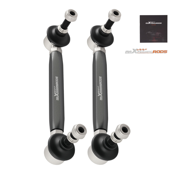 2件可调式防倾杆 前防倾杆端头连杆 适用于180mm-230mm 10mm球头-2