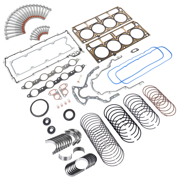 发动机大修包 Engine Rebuild Re-Ring Kit Gasket Bolt Fit for GM Chevy Gen III LS1 LS6 LQ4 LQ9 4.8L 5.3L 5.7L 6.0L Silverado GMC Sierra 1500 2500 3500 12558178 ES72220 17800568-4