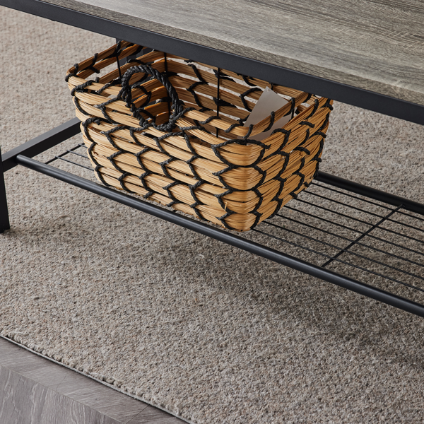 拆装 MDF 黑色铁管 灰色 餐桌椅套装 1桌1长凳2椅 长方形-18