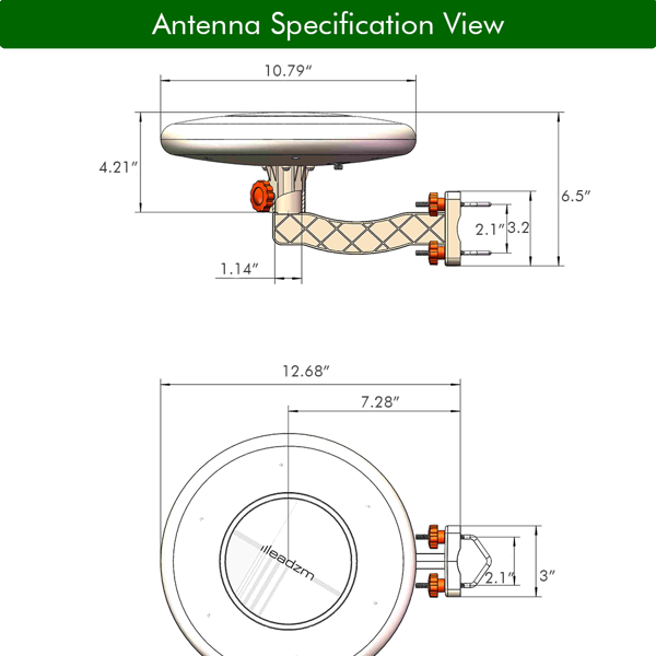 【亚马逊沃尔玛有侵权风险】TA-A1 360°转向 电视天线 UV双段47-860 MHz 15-18dB 高清 室外-2