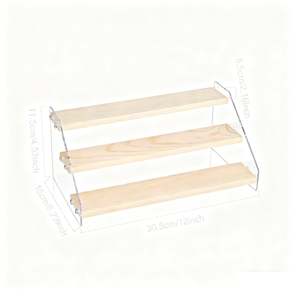 手办阶梯式列架展示架 三层30厘米（tk/temu下自提）-5
