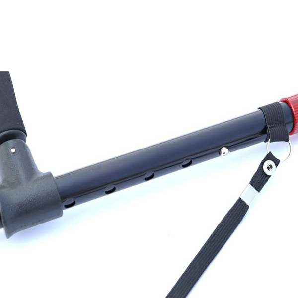 野营徒步手杖5级高度可调折叠手杖带LED灯和警报(物流仅支持发USPS，TK/TEMU仅自提)-4