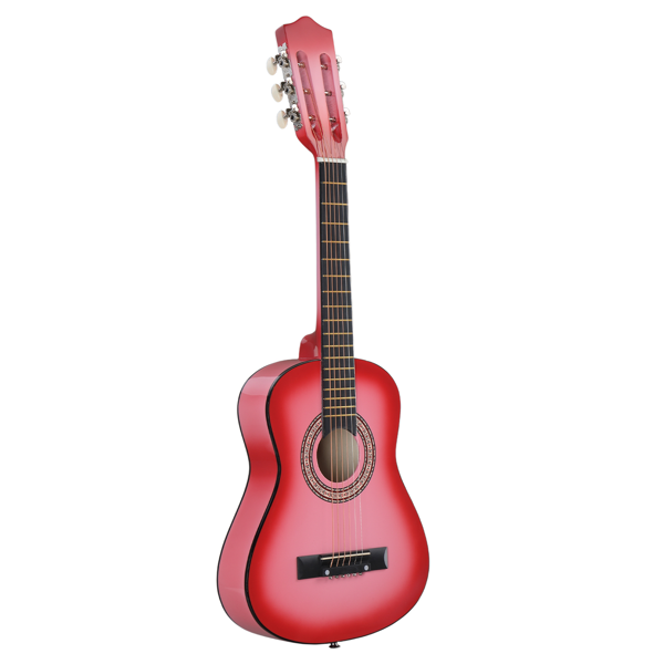 30寸 圆桶 椴木 原声 民谣吉他 罩光粉-9