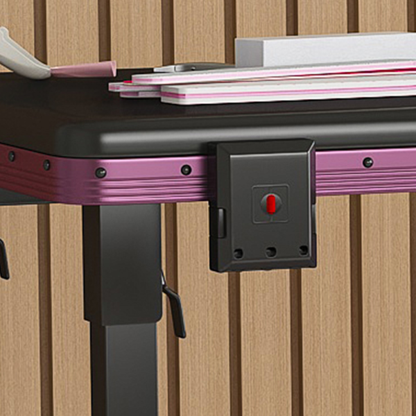 便携式美甲桌，带 LED 镜子、蓝牙、可上锁抽屉、伸缩杆 - 沙龙折叠美甲台（粉色）-13