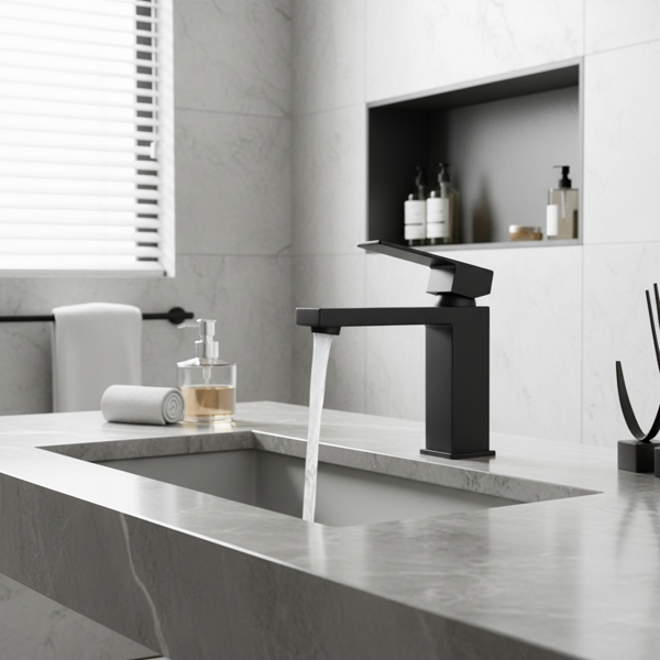 单柄浴室水龙头卫生间水龙头不锈钢单孔-T20，哑光黑色【周末不发货，TK/TEMU订单仅支持自提】-7