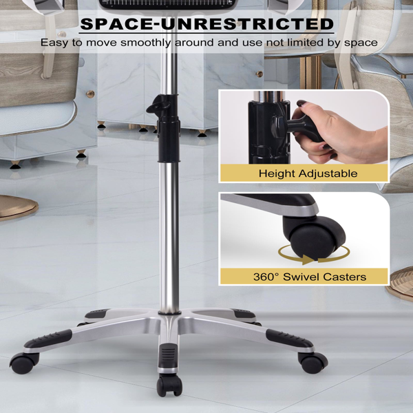 专业染发处理仪——立式五区吹风机，配备可调温度与定时器，加速染发、烫发及油护理流程——沙龙护理设备-7