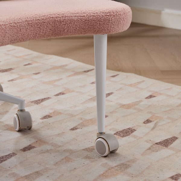 冥想椅加强版，带轮盘腿椅，ADHD椅，带腰部支撑和可调节凳子的交叉式办公椅，灵活设计，适合坐立不安的人，粉色-17