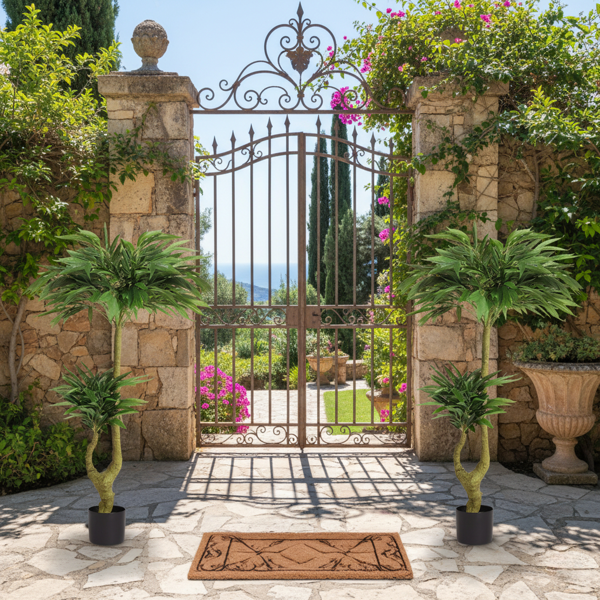 5英尺高仿真植物假盆栽柳树人造绿色丝绸质感黑色盆栽适合室内家居客厅、办公室装饰FBA发货-9