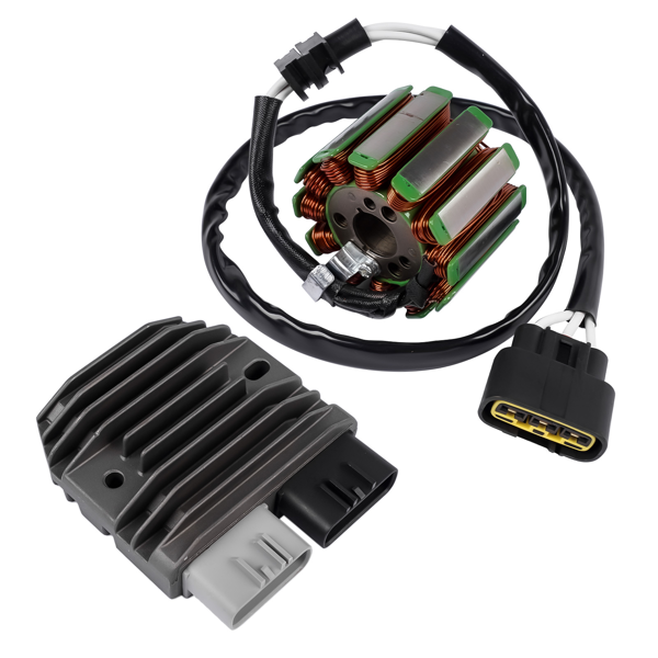 定子线圈和稳压整流器 Stator and Regulator Rectifier Fits for Yamaha YZF R1 2004-2008 YZ1 2006-2014 FZS1 FZ8 2D1-81410-10-00 1D7-81960-01-00-8
