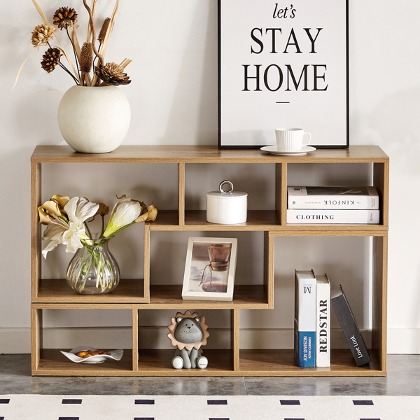 两件套立方体电视柜，自由组合游戏娱乐中心媒体柜，开放式储物书架，适用于客厅，双层L型电视柜，尺寸为55.1*11.8*17.1英寸-7