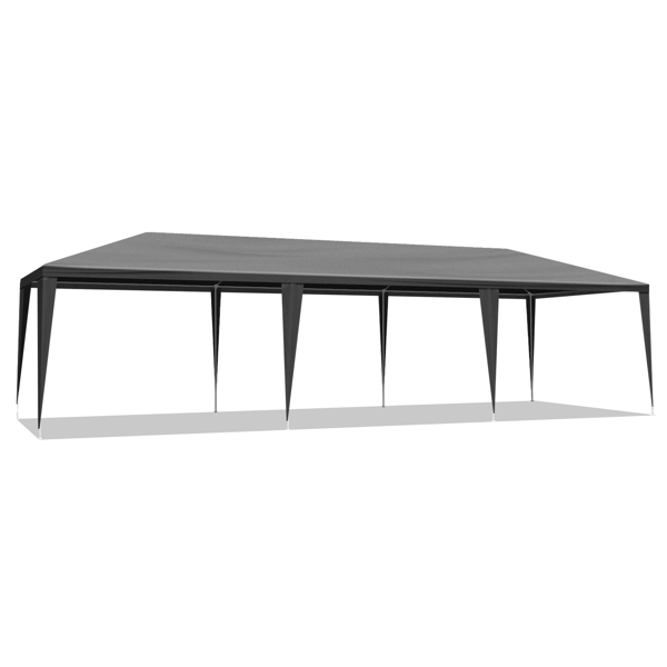 10X30ft 黑色 8围 仿折叠棚 2门6窗 钢管喷塑 PE布-9