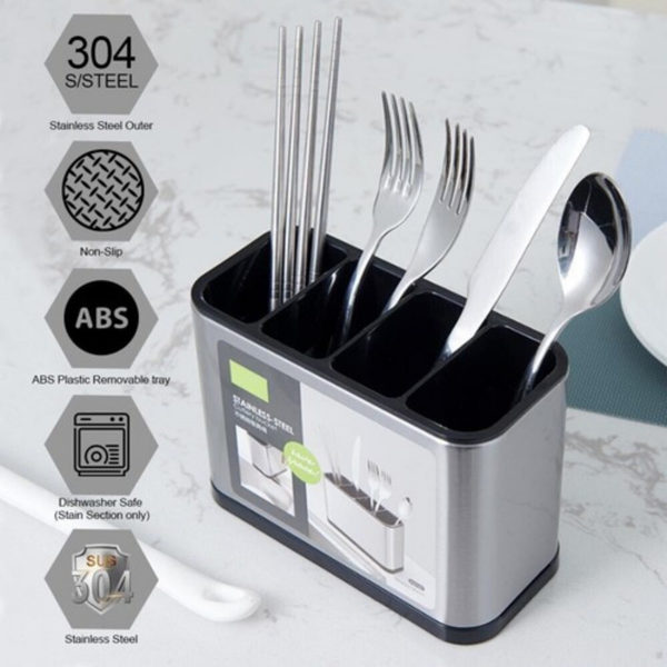 厨房餐具架勺叉收纳架沥水架多功能-8