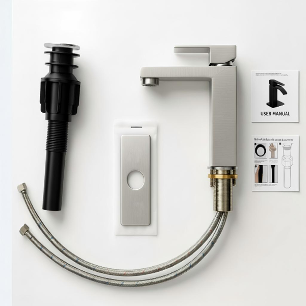 单柄浴室水龙头卫生间水龙头不锈钢单孔-T20，拉丝镍【周末不发货，TK/TEMU订单仅支持自提】-10