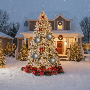 4件套圣诞球装饰品4.7英寸玻璃悬挂装饰品，用于节日树散装节日派对用品FBA发货