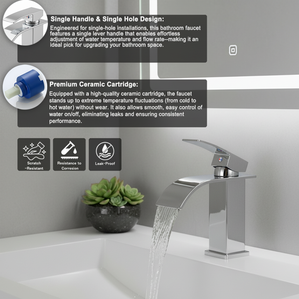 单柄浴室水龙头厕所水龙头不锈钢单孔TP，铬【周末不发货，TK/TEMU订单仅支持自提】-9