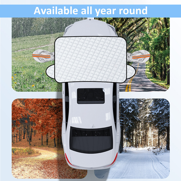 汽车挡风玻璃罩磁性挡风玻璃雪罩汽车前窗遮阳板-5