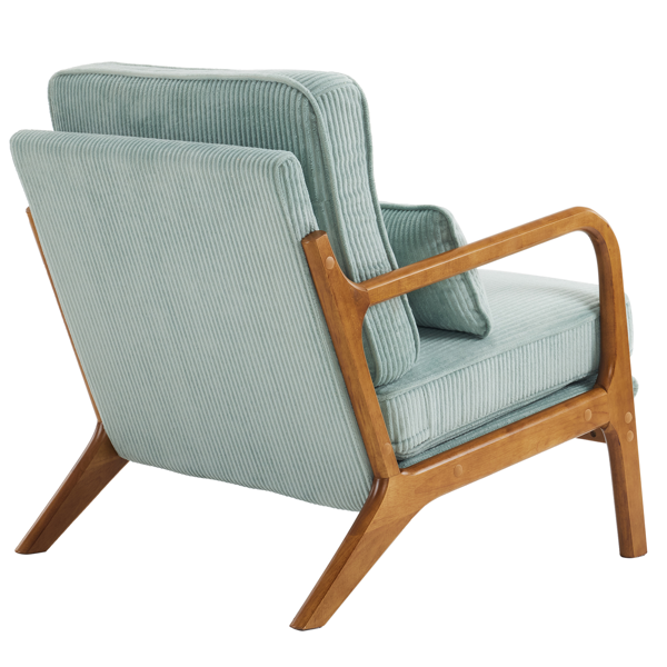 1pcs款 矮扶手椅 65*80*78cm 条绒 蓝绿色 室内休闲椅-15