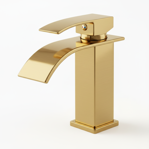 单柄浴室水龙头卫生间水龙头不锈钢单孔TP，拉丝金【周末不发货，TK/TEMU订单仅支持自提】-1