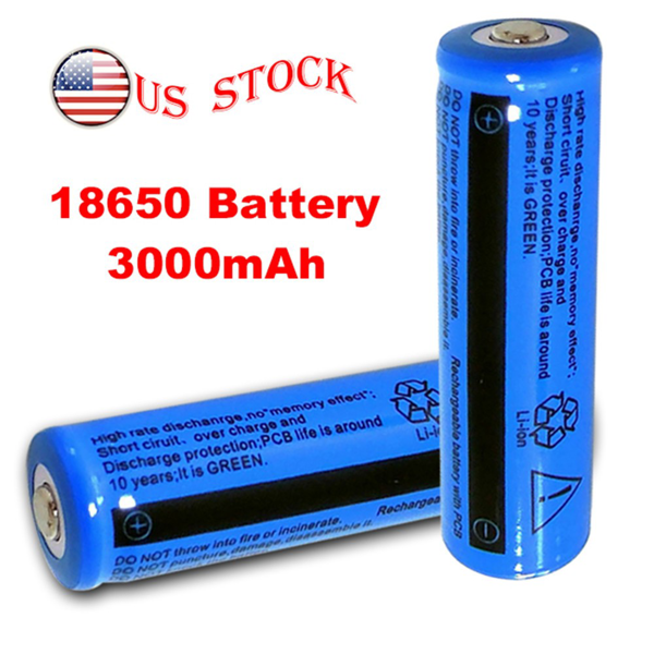 2块3000mah 18650可充电电池+ 1个USB充电器套装，适用于手电筒和头灯(物流仅支持发USPS，TK/TEMU仅自提)-6
