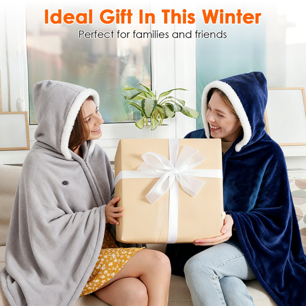 （自提可发加拿大，temu&tk下自提单）8区可穿戴加热毯 - 3档可调温度，59x31英寸柔软法兰绒面料，USB供电便携设计带口袋，可机洗的冬季温暖伴侣-12