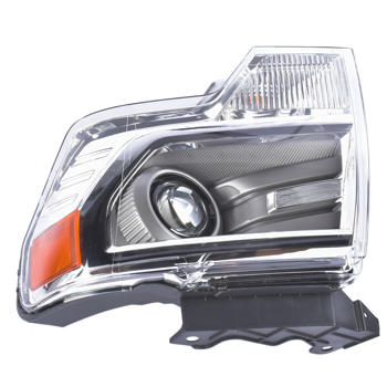 汽车大灯 Left Side HID/Xenon Chrome Projector Headlight Replacement for 2013-2014 Ford F-150 DL3Z13008AC FO2518120