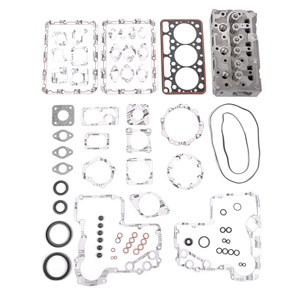 缸盖总成 Complete Cylinder Head with Valves Spring + Full Gasket Set Fit for Kubota D850 D950 15532-03040 19267-03040-6