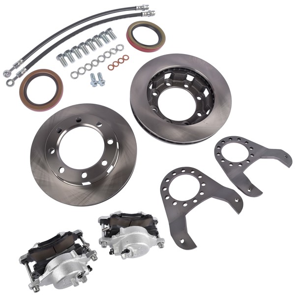 刹车盘套装 Fits for GM 14 Bolt Complete Disc Brake Conversion Kit 10.5 SRW Full Float Disk Brakes-2