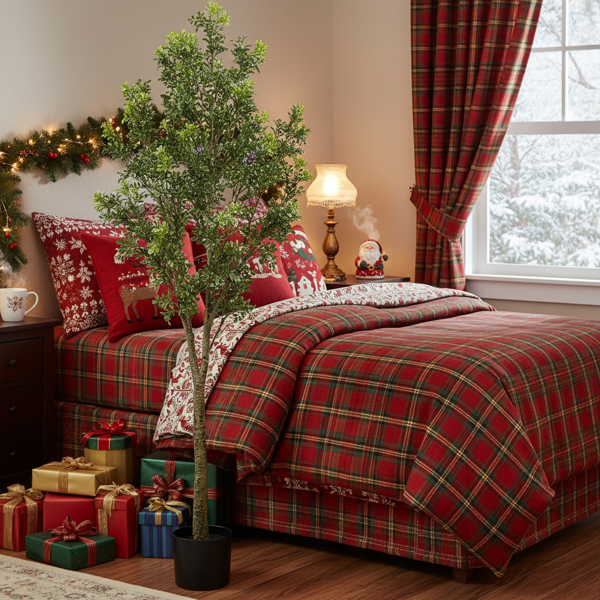 6英尺高大的人造植物绿色天然人造树假盆栽树，带有自然外观的叶子或室内家居客厅卧室办公室装饰FBA发货-3