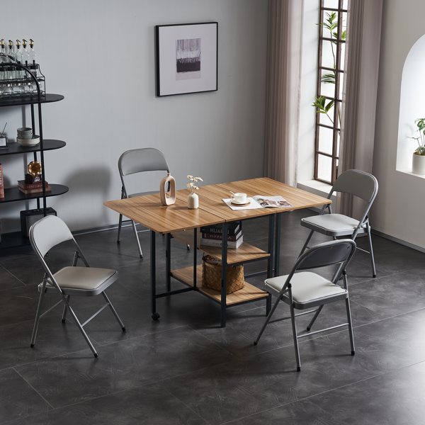 【同款编码：31709558】6pcs PVC 钢管 灰色 软包折叠椅 40*45*78cm-40